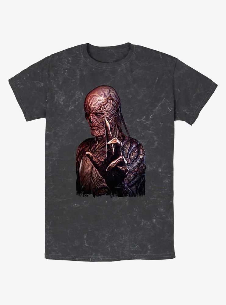 Stranger Things Shadow Vecna Portrait Mineral Wash T-Shirt