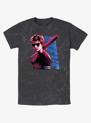 Stranger Things Splatterpunk Steve Mineral Wash T-Shirt