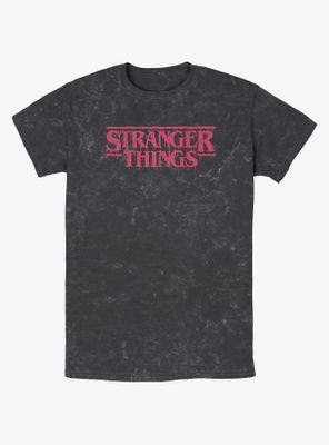 Stranger Things Spooky Logo Mineral Wash T-Shirt