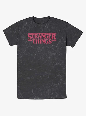 Stranger Things Spooky Logo Mineral Wash T-Shirt