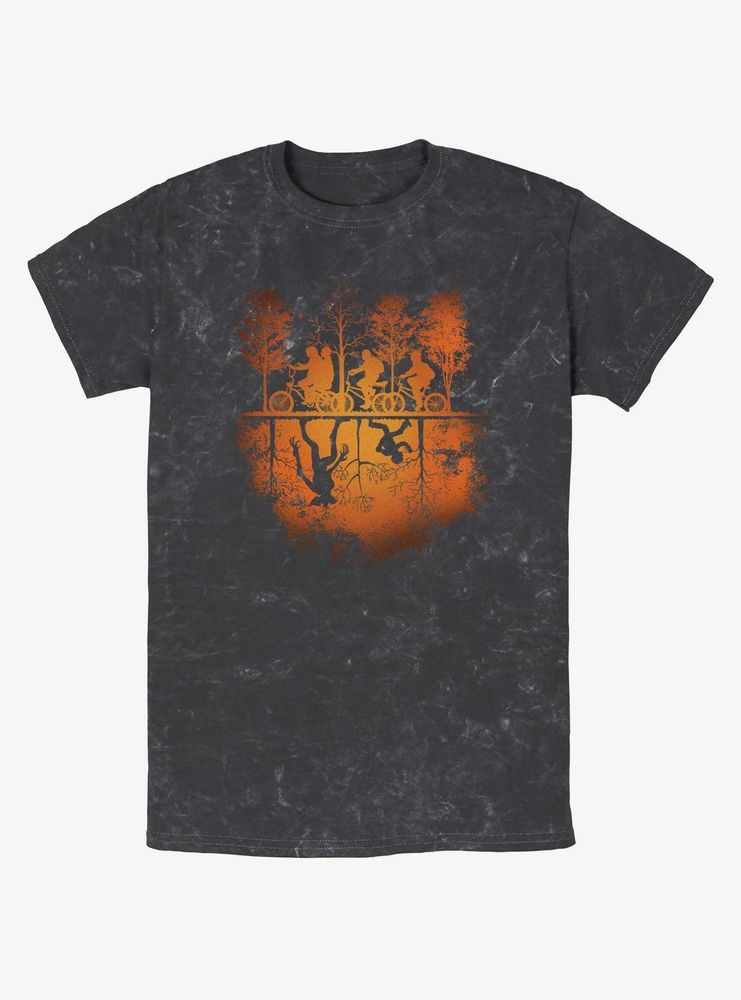 Stranger Things Spooky Upside Down Mineral Wash T-Shirt