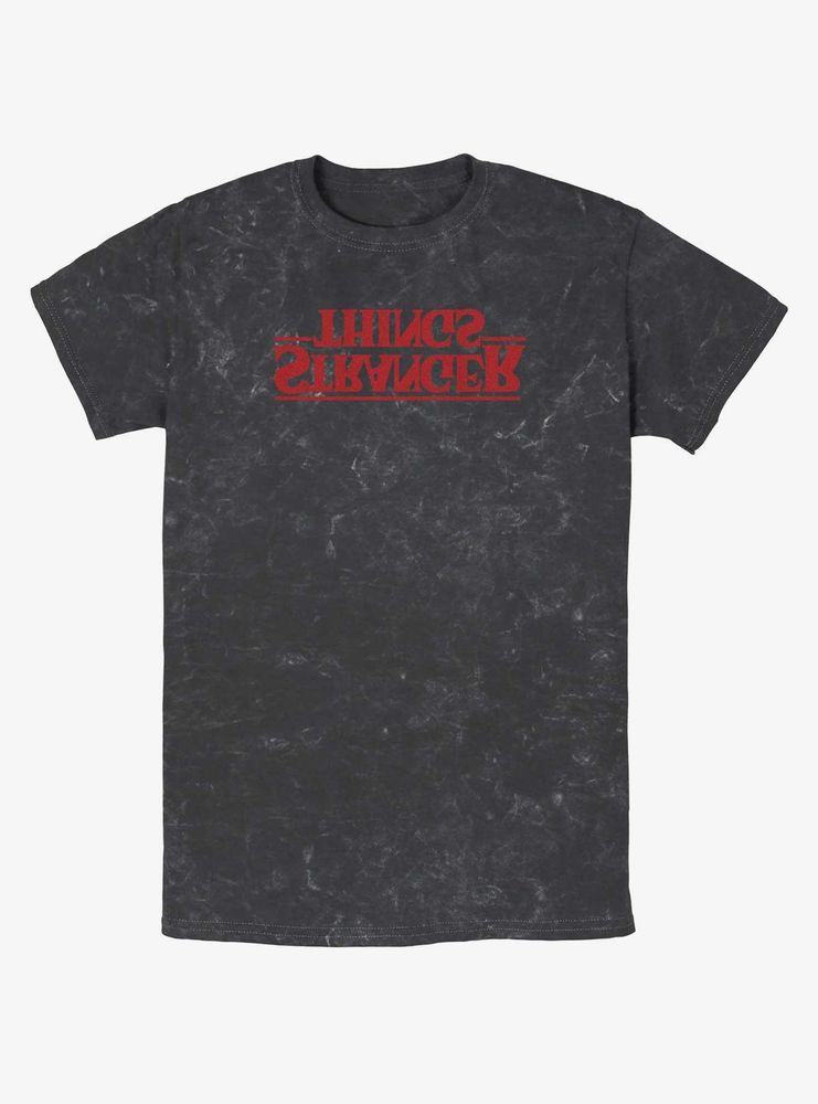 Stranger Things Upside Down Logo Mineral Wash T-Shirt