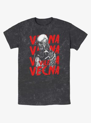 Stranger Things Vecna Horror Poster Mineral Wash T-Shirt