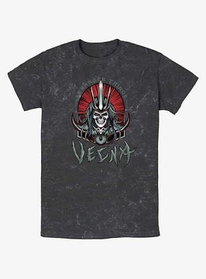Stranger Things Vecna Tombstone Badge Mineral Wash T-Shirt