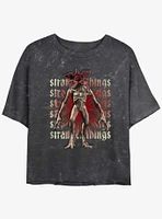 Stranger Things Demogorgon Merge Mineral Wash Womens Crop T-Shirt