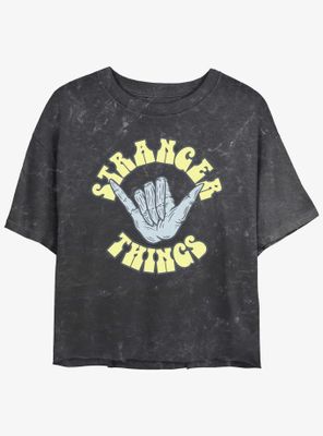 Stranger Things Rad Mineral Wash Womens Crop T-Shirt
