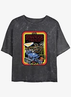 Stranger Things Retro Poster Mineral Wash Womens Crop T-Shirt