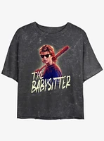 Stranger Things Steve The Babysitter Mineral Wash Womens Crop T-Shirt