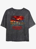 Stranger Things Where It Began Mineral Wash Womens Crop T-Shirt