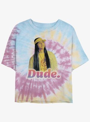 Stranger Things Argyle Dude Retro Tie-Dye Womens Crop T-Shirt