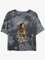 Stranger Things Max Badge Tie-Dye Womens Crop T-Shirt