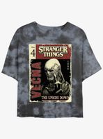 Stranger Things Vecna Pulp Comic Tie-Dye Womens Crop T-Shirt