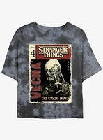 Stranger Things Vecna Pulp Comic Tie-Dye Womens Crop T-Shirt