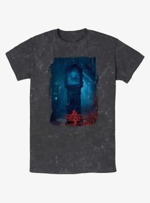 Stranger Things Clock Poster Mineral Wash T-Shirt