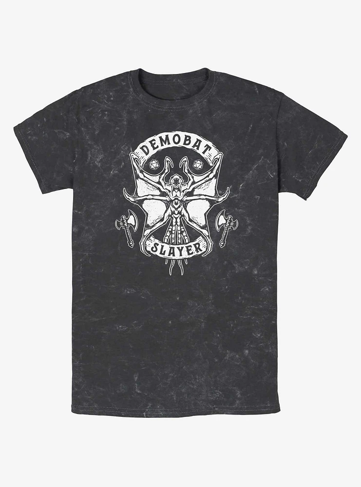 Stranger Things Demobat Slayer Emblem Mineral Wash T-Shirt