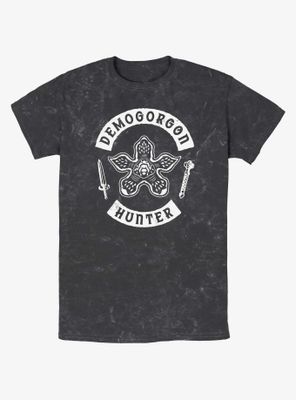 Stranger Things Demogorgon Head Hunter Mineral Wash T-Shirt