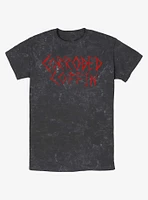 Stranger Things Eddie Munson Corroded Coffin Mineral Wash T-Shirt