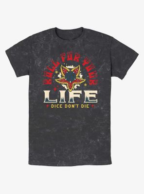 Stranger Things Roll For Your Life Mineral Wash T-Shirt