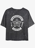 Stranger Things Demogorgon Head Hunter Mineral Wash Womens Crop T-Shirt