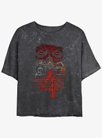Stranger Things Vecna House Mineral Wash Womens Crop T-Shirt