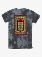 Stranger Things Stained Glass Rose Tie-Dye T-Shirt