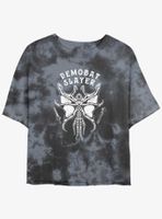 Stranger Things Demobat Slayer Tie-Dye Womens Crop T-Shirt