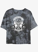 Stranger Things Demobat Slayer Emblem Tie-Dye Womens Crop T-Shirt