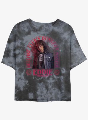 Stranger Things Dungeon Master Eddie Munson Tie-Dye Womens Crop T-Shirt