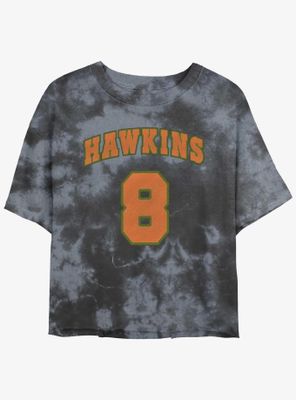 Stranger Things Hawkins Eight Tie-Dye Womens Crop T-Shirt
