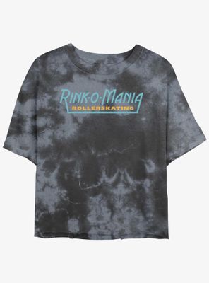 Stranger Things Rink-O-Mania Logo Tie-Dye Womens Crop T-Shirt