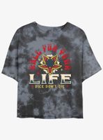 Stranger Things Roll For Your Life Tie-Dye Womens Crop T-Shirt