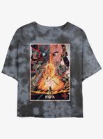 Stranger Things X Butcher Billy Papa Mineral Wash Womens Crop T-Shirt