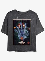 Stranger Things X Butcher Billy The Hellfire Club Mineral Wash Womens Crop T-Shirt