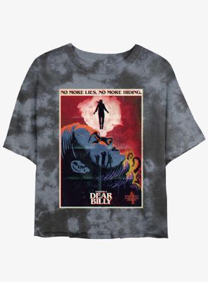 Stranger Things X Butcher Billy Dear Tie-Dye Womens Crop T-Shirt