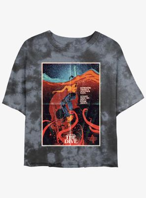 Stranger Things X Butcher Billy The Dive Tie-Dye Womens Crop T-Shirt