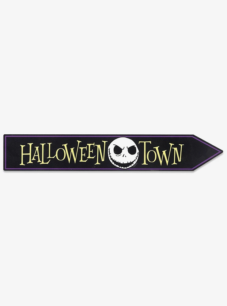 Disney The Nightmare Before Christmas Halloween Town Jack Skellington Arrow Wood Wall Decor