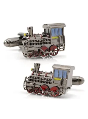 3D Steam Engine Cufflinks