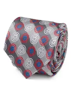 Marvel Captain America Gray Stripe Men's Tie