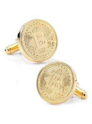 Crypto Bitcoin Debossed Cufflink