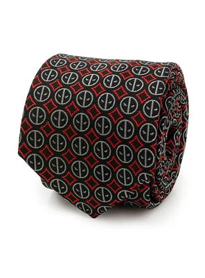 Marvel Deadpool Mask Black Men's Tie