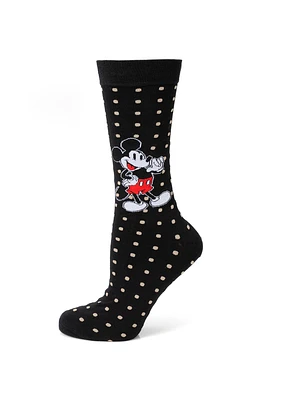 Disney Mickey Mouse Black Polka Dot Socks