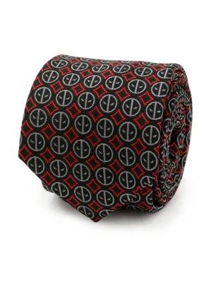 Marvel Deadpool Black Men's Tie
