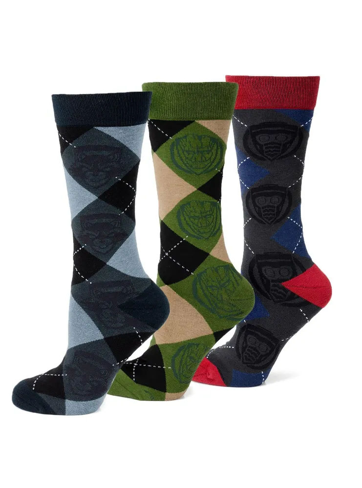 Marvel Guardians of the Galaxy Argyle Sock 3-Pack