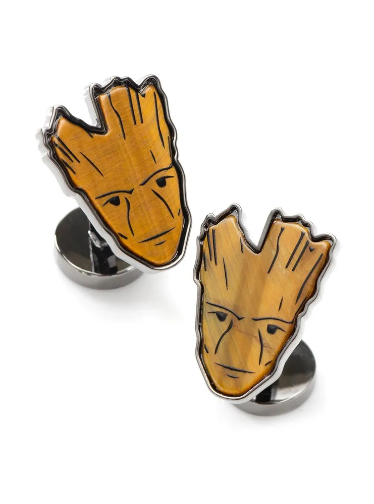 Marvel I Am Groot Tigers Eye Cufflinks