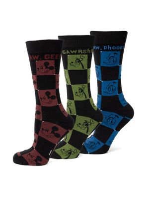 Disney Mickey Mouse and Friends Checkered Sock 3-Pack