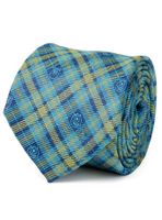 Disney Pixar Monsters Inc. Plaid Blue Green Tie