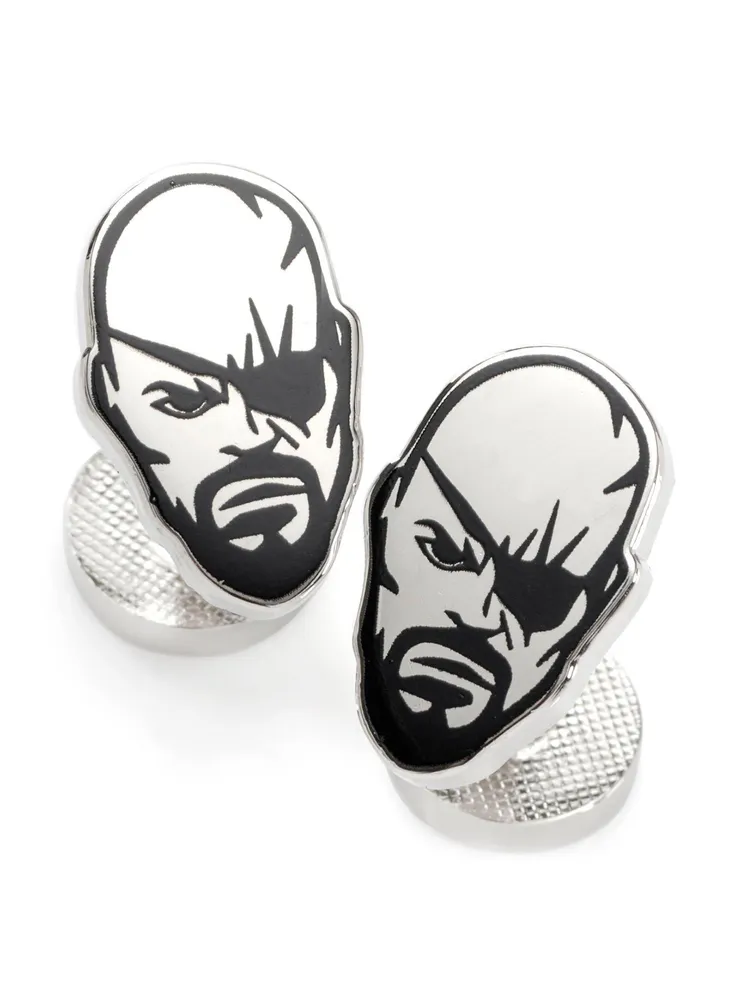 Marvel Avengers Nick Fury Silver Cufflinks