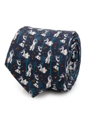 Disney Frozen Olaf Navy Pattern Men's Tie