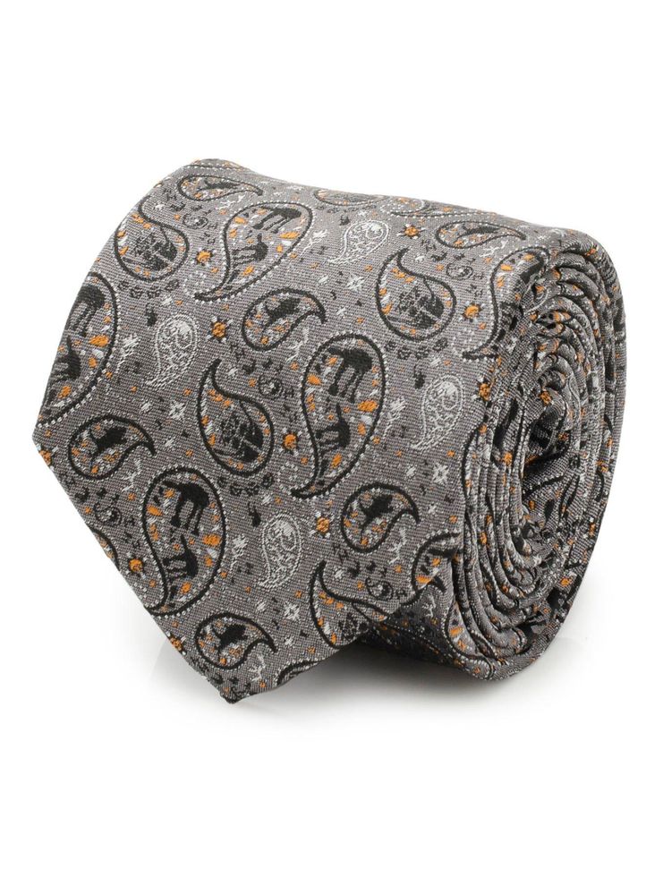 Star Wars Hoth Battle Paisley Gray Men's Tie