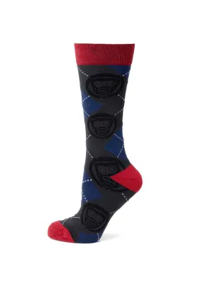 Marvel Guardians of the Galaxy Star-Lord Charcoal Argyle Men's Socks